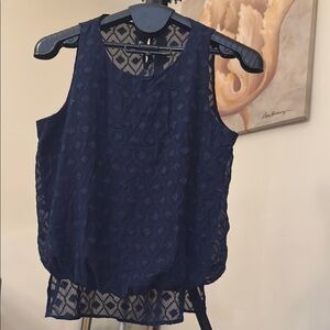 Iz Byer Blue Relaxed Boxy Tank Top